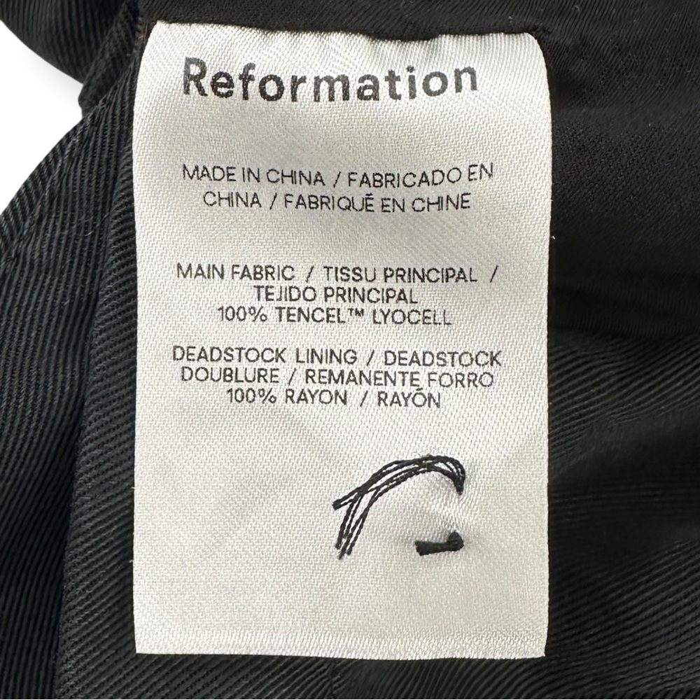 Reformation Tonya Top - Black Strapless Blazer Style Blouse Shirt Top sz 6 - Picture 10 of 13